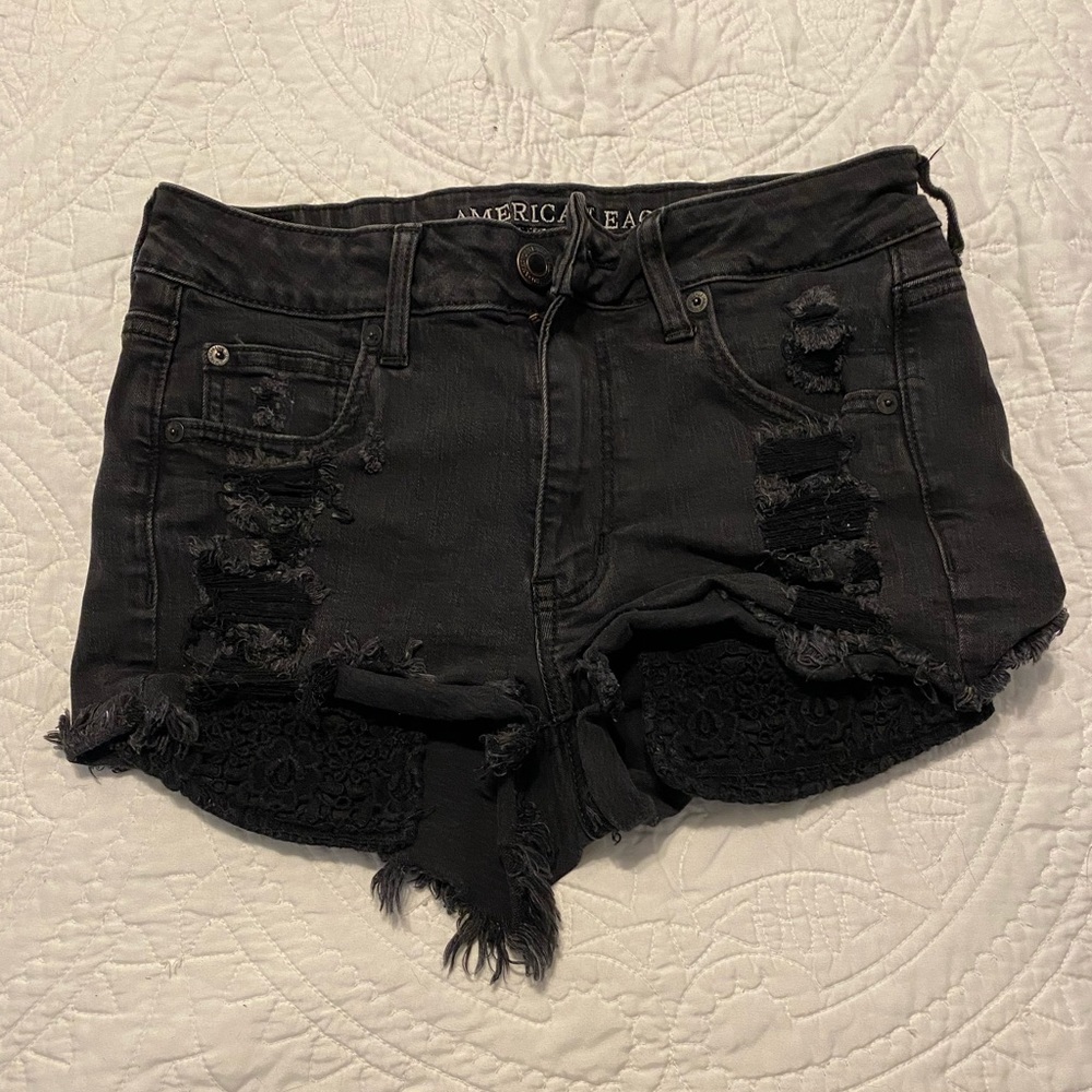 Black American Eagle Shorts